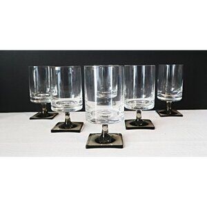 6 Crystal WINE GLASSES  ROSENTHAL Berlin George Butler Jensen Vintage Barware
